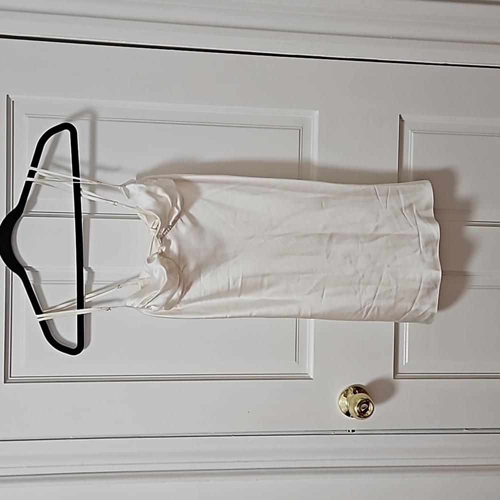 Two Bodies NYC Izzy Silk White Mini Dress